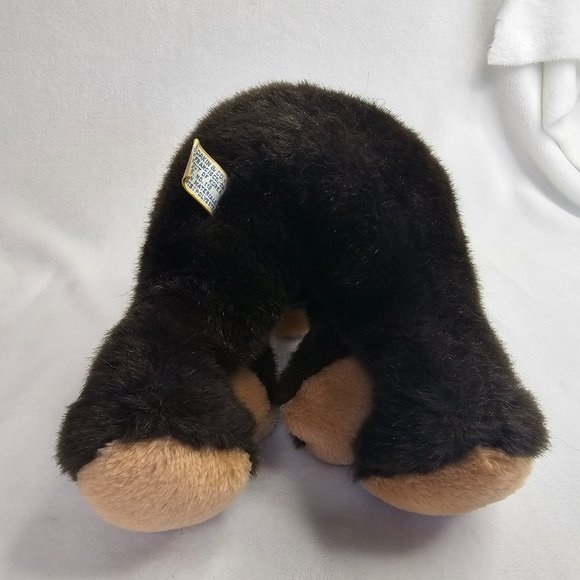 R. Dakin Brown Bear Plush Stuffed Animal Sitting Tan Face Vintage 1984 10" - Picture 6 of 9